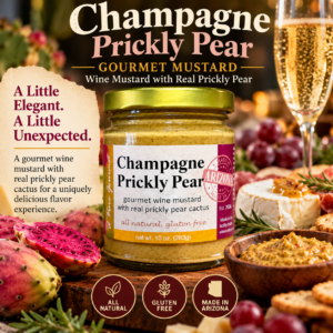 Champagne Prickly Pear Gourmet Mustard – Wine Mustard with Real Prickly Pear